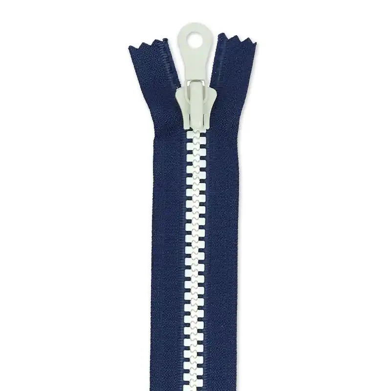 Fermeture à glissière non séparable 40 cm Bleu Marine/Blanc x1 Promo Stagionale