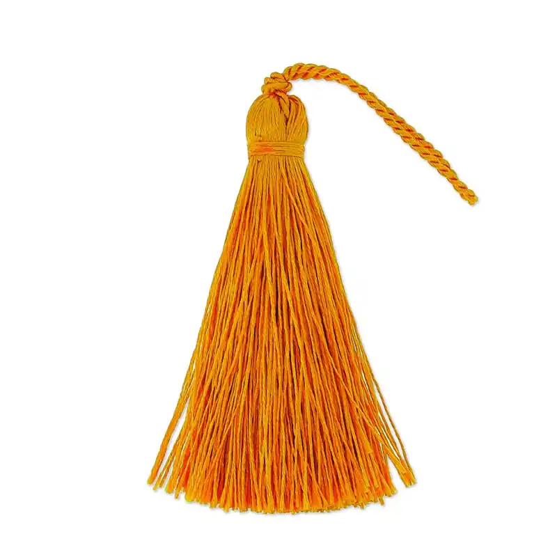 Pompon imitation soie 70 mm Orange x1 Promozione