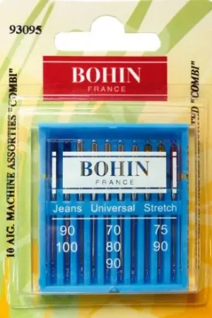 Prezzo Ridotto Aghi per macchine da cucire - 10 aghi assortiti standard 90/100 - 70/80/90/ - 75/90 - Bohin