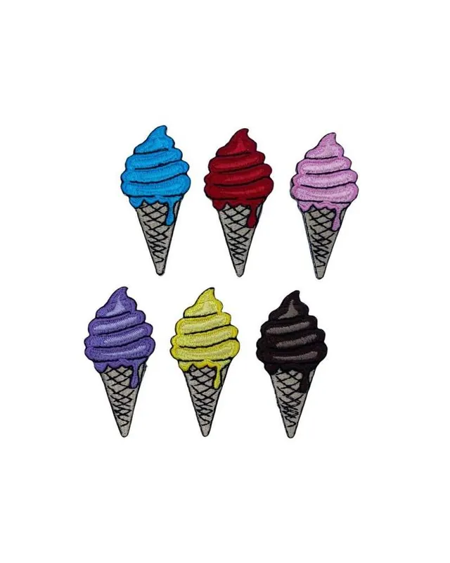 Compra Adesso Applicazione Termoadesiva Ricamo Cono Gelato Patch 25x55 Mm