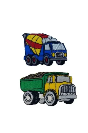Applicazione Ricamo Camion Betoniera Toppa Patch Termoadesiva 5x4 Cm Offerta Limitata