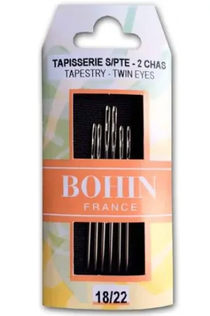 Aghi per tappezzeria - Aghi da arazzo a mano doppia cruna n°18 à 22 - Bohin Subito Disponibile