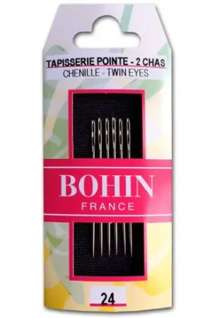 Vendita Finale Aghi da ricamo - Aghi da ricamo a mano a doppio occhio n°24 - Bohin