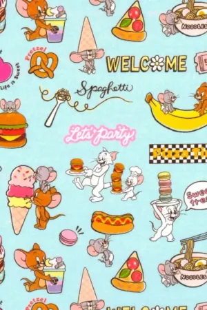 Occasione Tessuto popeline in cotone - Tom and Jerry - Welcome