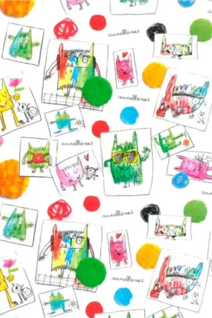 Ultime Pezzi Tessuto popeline in cotone - Il Mostro dei Colori - Anna Llenas