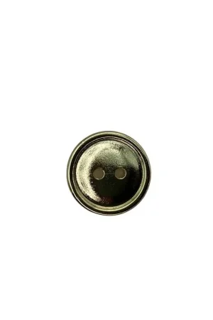 Offerta Limitata Bottone 2 Buchi Tondo Oro Resina Lucido 18 Mm