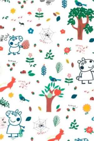 Tessuto popeline in cotone - Peppa Pig - Foresta Spedizione Espresso
