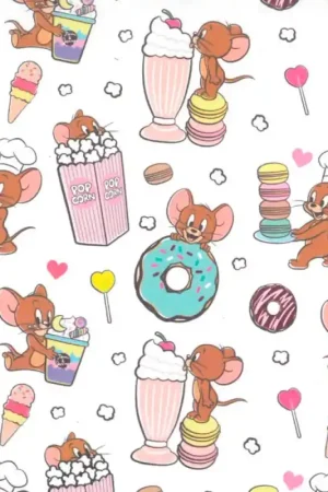 Tessuto popeline in cotone - Tom and Jerry - Dolci Compra Online