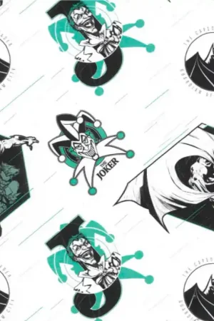 Tessuto popeline in cotone - Batman - The Joker Prezzo Di Fabbrica