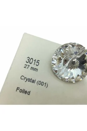 Occasione Bottone Gioiello Crystal Base Acciaio Misura 27 Mm