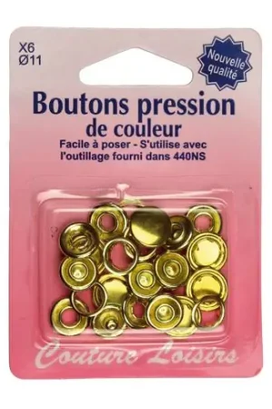 Bottoni a pressione - Ricarica 6 pressioni dorate - Couture loisirs Ultime Pezzi
