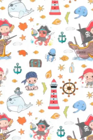 Tessuto popeline in cotone - Pirati Bambini Super Prezzo