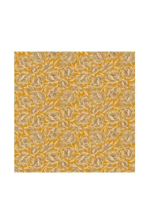 Henry Glass Gratitude  Grace by Kim Diehl, Tessuto Arancione con Fiori Vintage Ordina Subito