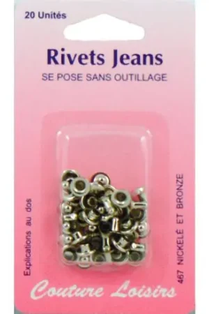 Occhielli e rivetti - Rivetti Jeans - 7 mm argento - Couture loisirs Bestseller