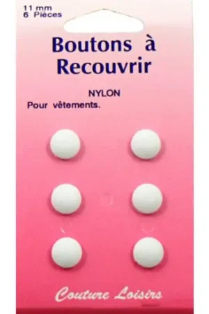 Nuova Collezione Bottoni da ricoprire - 6 bottoni per cucire - 11 mm - Couture loisirs