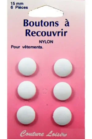 Bottoni da ricoprire - 6 bottoni per cucire - 15 mm - Couture loisirs Acquista Ora