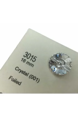 Bottone Gioiello Crystal Base Acciaio Misura 16 Mm Sconto