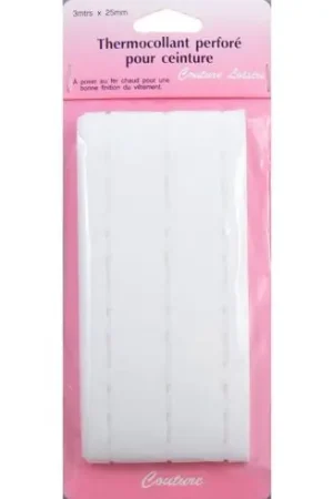 Compra Adesso Rinforzi Ferro su ferro - Nastro termoadesivo perforato bianco - Couture loisirs