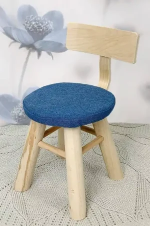 Sgabello in legno con schienale Consegna Rapida