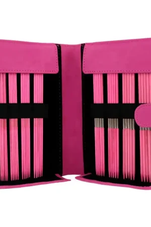 Esclusivo Set di Ferri a Doppia Punta 15 cm - Blush Fuchsia Denim Effect - Lykke