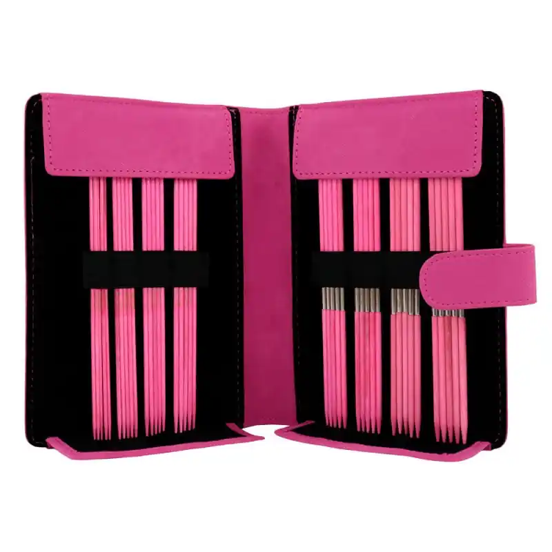 Esclusivo Set di Ferri a Doppia Punta 15 cm - Blush Fuchsia Denim Effect - Lykke