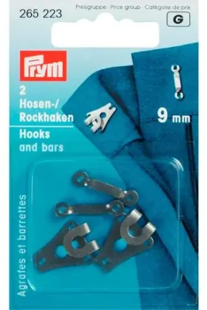 Graffette - 2 paia di 9 mm nero per gonna e pantaloni - Prym Affare