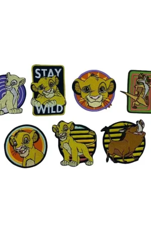 Applicazione Termoadesiva Ricamo Re Leone Madagascar Personaggio Cartone Animato Prezzo Scontato