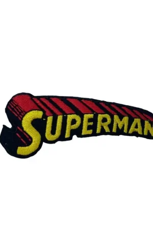 Applicazione Termoadesiva Personaggio Cartone Animato Scritta Ricamo Rosso Patch 7x3 Cm Super Prezzo