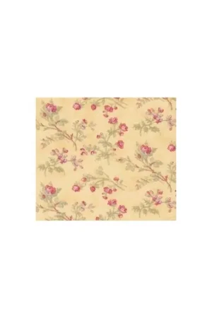 Moda Fabrics, Tessuto Rosa con Fiori Rossi Bestseller