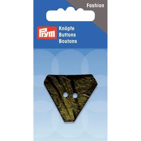 Ultime Pezzi Bottoni a 2 fori - Bottone triangolo cocco verde - 30 mm - Prym