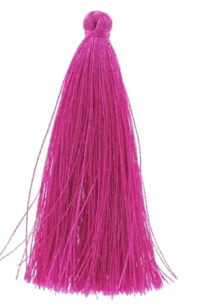 Quantità Limitata Pompon imitation soie 65 mm Fuchsia x1