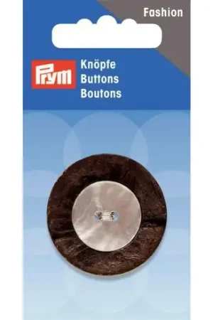 Più Venduto Bottoni a 2 fori - Botton due fori cocco/madreperla 34 mm - Prym