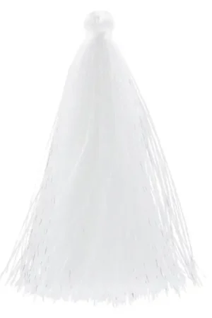 Ultime Pezzi Pompon imitation soie 63-66 mm Blanc x1