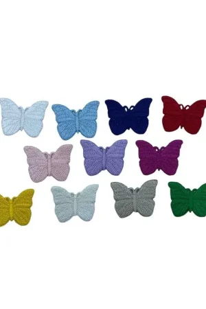 Sconto Applicazione Ricamo Termoadesiva Patch Farfalla 45x35 Mm