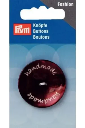 Solo Oggi Bottoni a 2 fori - Bottone marrone Handmade - 34 mm - Prym