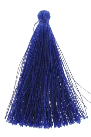 Pompon imitation soie 63-66 mm Bleu x1 Super Prezzo