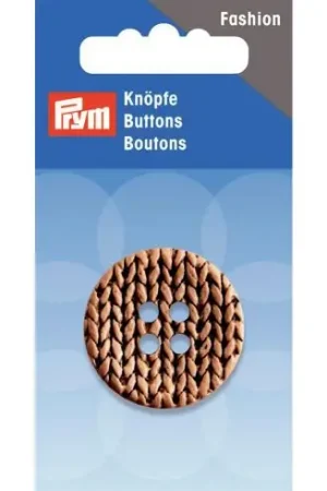Bottoni a 4 fori - Bottone con motivo a maglia - 32 mm - Prym Super Prezzo