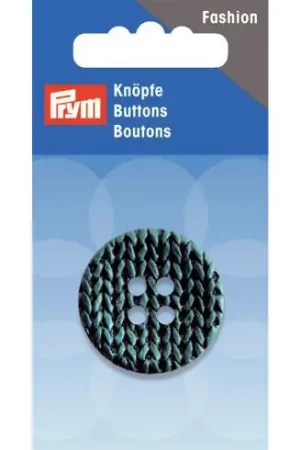 Professionale Bottoni a 4 fori - Bottone con motivo a maglia - 32 mm - Prym