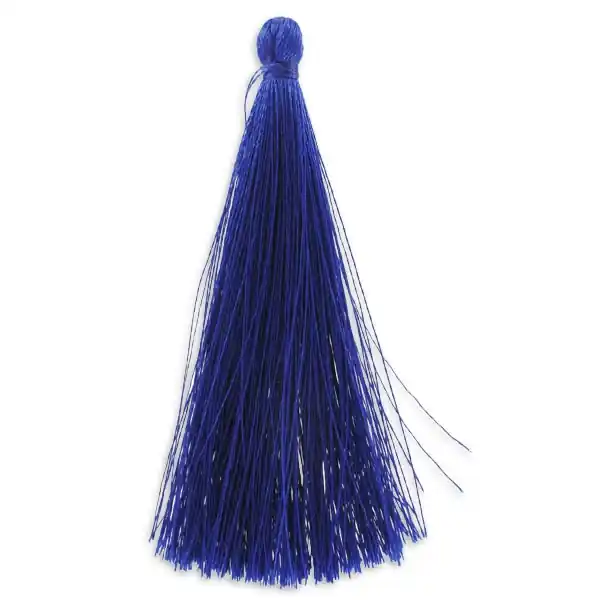 Promozione Pompon imitation soie 88-93 mm Bleu x1