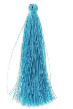 Pompon imitation soie 88-93 mm Turquoise x1 Saldi