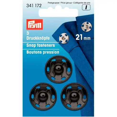 Ultimissimo Modello Bottoni a pressione - Bottoni a pressione per cucire - 21 mm - Prym