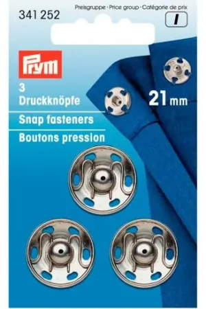 Bottoni a pressione - Bottoni a pressione per cucire - 21 mm - Prym Professionale