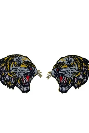 Toppa Patch Applicazione Termoadesiva Ricamata Testa Tigre 6x5 Cm Compra Oggi Stesso
