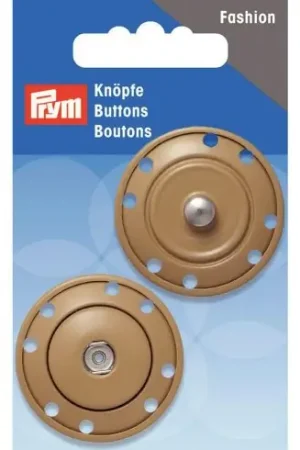 Spedizione Gratuita Bottoni a pressione - Bottoni a pressione in ottone beige - 35 mm - Prym
