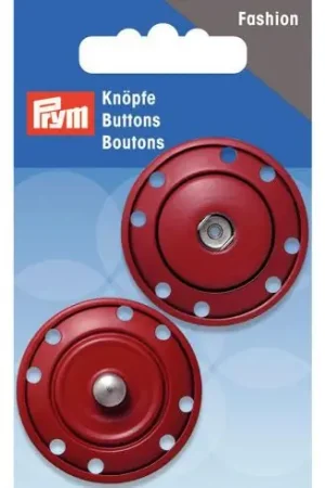 Bottoni a pressione - Bottoni a pressione per cucire in ottone rosso - 35 mm - Prym Compra Adesso