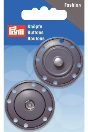 Bottoni a pressione - Bottoni a pressione per cucire grigie - 35 mm - Prym Novità