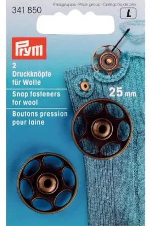 Bottoni a pressione - 2 bottoni automatici per lana 25 mm bronzo - Prym Più Venduto