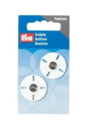 Non Perdere Bottoni a pressione - Bottoni a pressione per cucire - bianco - 25 mm - Prym