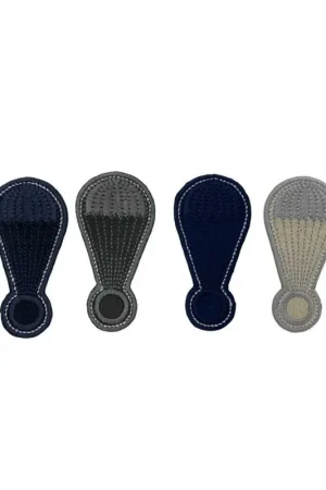 Offerta Lampo Applicazione Termoadesiva Ricamo Lurex Argento Patch Paracadute 6x3 Cm