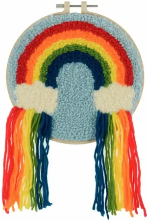 Kit di ricamo Punch Needle con telaio - Arcobaleno - Trimits A Buon Prezzo